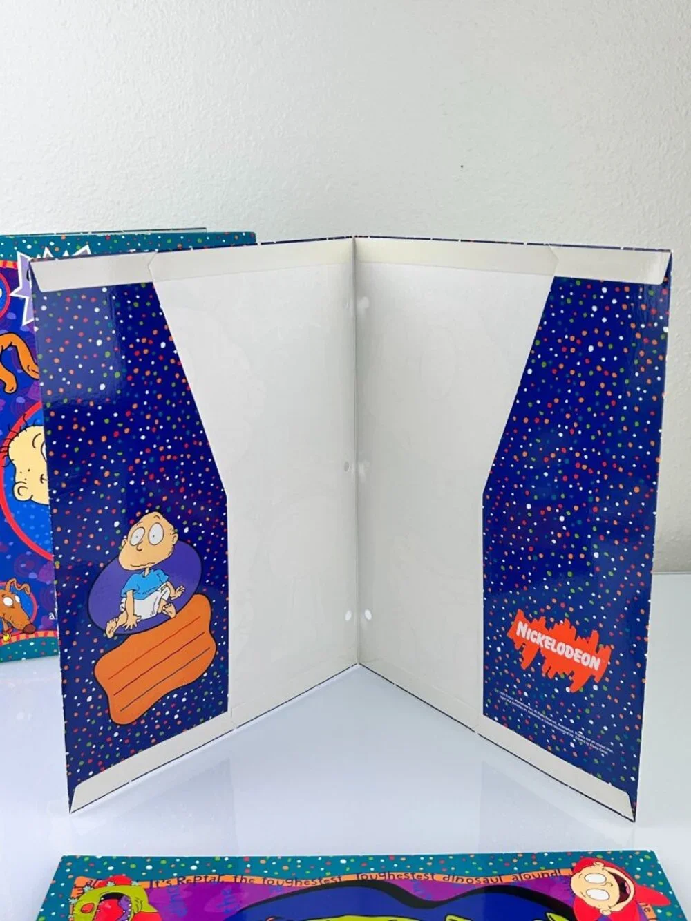 Rugrats Vintage Set of 3 School Paper Folders Tommy 90s Reptar Nickelodeon
